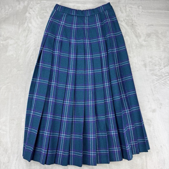 Pendleton & Geiger Womens Wool Plaid Skirt Lot Size 6 Vintage USA /Austria 24x32 - Picture 2 of 16
